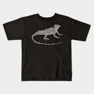 Dotwork Lizard Art Print Kids T-Shirt